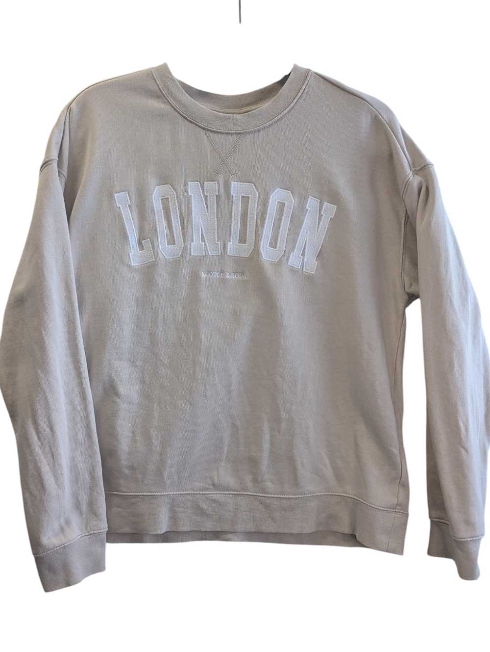 Scotch & Soda Women's Light Beige 'LONDON' Crewneck Sweatshirt Size M